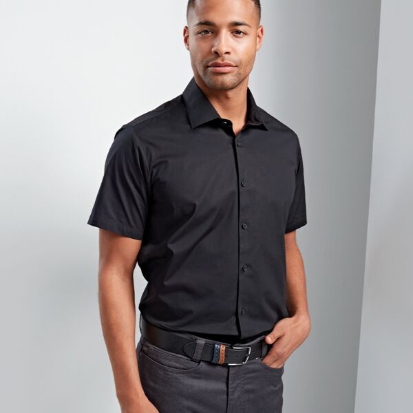 Premier Short Sleeve Stretch Fit Poplin Shirt Thumbnail
